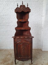 Corner cabinet Country French France Oak 1890
