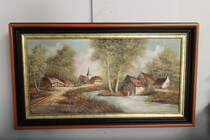 Painting (Signed) Flemish style Belgium Canvas 1950