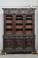 Bookcase Hunting style France oak 1890