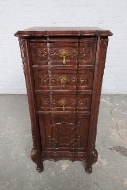 Cabinet Liege style Belgium oak 1900