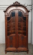 Bookcase Louis XV Belgium Oak 1900