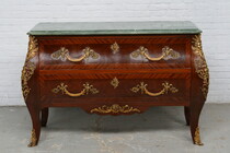 Chest of Drawers (marble top) Louis XV France Mahogany/Bronze 1940