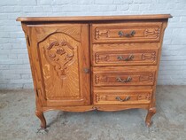 Cabinet Louis XV (Country French) Belgium Oak 1940