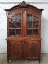 Vitrine (Display Cabinet) Louis XV (Country French) Belgium Oak 1920