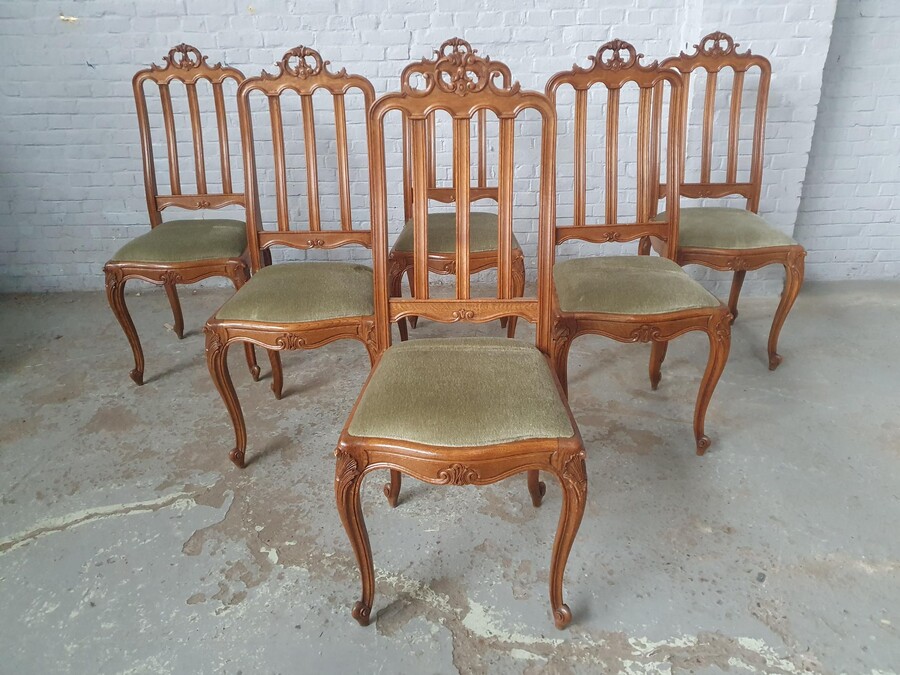 Louis XV (Liege style) Table +  6 chairs