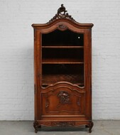 Vitrine (display cabinet) Louis XV Belgium Walnut 1890