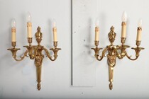 Wall sconces (Large) Louis XV France Bronze 1920