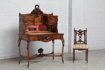 Desk and chair Louis XVI France Rosewood 1890