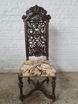 Chairs Renaissance Belgium Walnut 1870