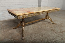 Coffee Table (Large) Rococo Italy Bronze/Onyx 1950