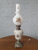 Table lamp Rococo Belgium Porcelain 1950