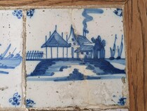 Rustique Pair of Sidetables (Delft Tiled)