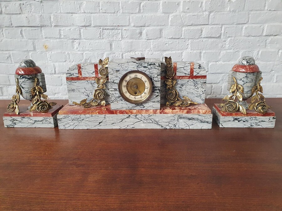 Art Deco Clock set