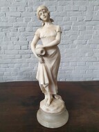 Figure (Statue) Art Nouveau Belgium Marble 1900
