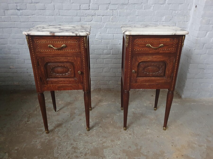 Art Nouveau Nightstands (Pair)