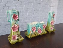 Art Nouveau Vase Set (Mayolica)