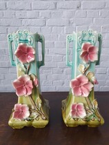 Art Nouveau Vase Set (Mayolica)