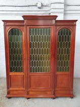 Bookcase Art Nouveau/Art Deco Belgium Mahogany 1900