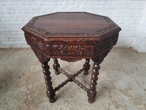 Sidetable Barley twist Belgium Oak 1900