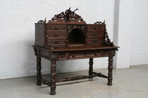 Desk (writing table) Black forest France Oak 1900