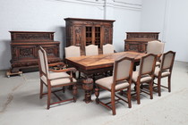 Diningroom set Breughel Belgium Oak 1920