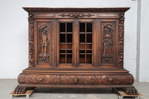 Bookcase Breughel style Belgium Oak 1920