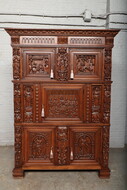 Cabinet Breughel style Belgium Oak 1900