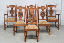 Breughel style Table +  6 chairs