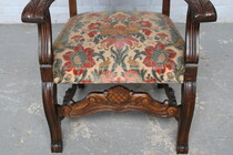 Breughel style Very large table + 8 chairs