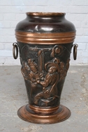 Umbrella stand Breughel Belgium Brass 1900