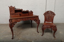 Desk and chair Chinese Style China Wood 1930