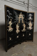 Folding screen (Paravent) Chinese Style China Wood/Mother of Pearl 1940