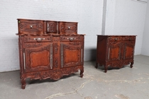 Buffet and Server Country French France oak 1890