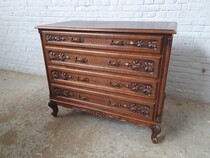 Chest of Drawers Country French Belgium Oak 1920