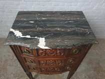 Country French (Louis XVI) Chest of Drawers (marble top)