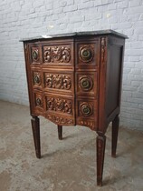 Country French (Louis XVI) Chest of Drawers (marble top)
