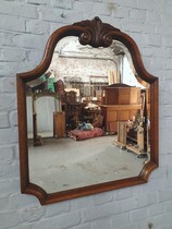 Mirror (Beveled) Country French Belgium Oak 1920
