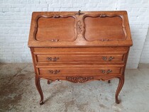 Secretary desk Country French France Oak 1940