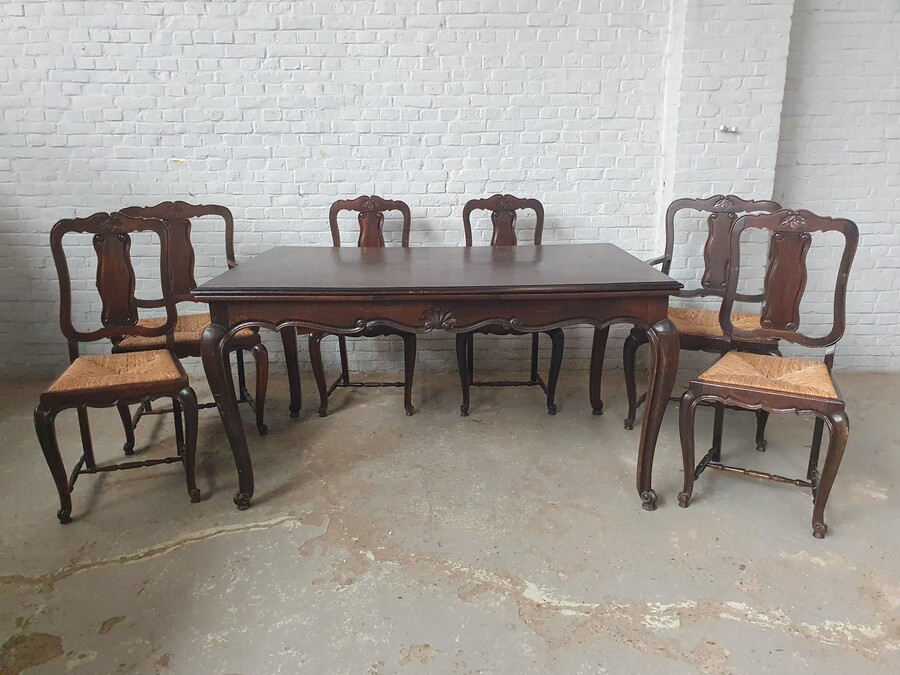 Country French Table +  6 chairs
