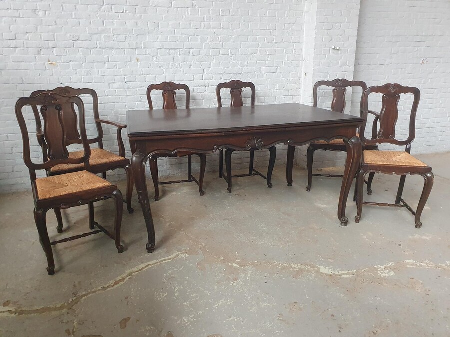 Country French Table +  6 chairs