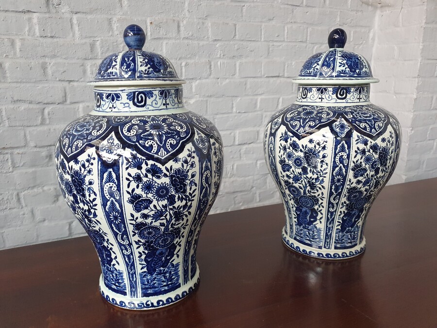 Delft (Boch) Vases (pair)