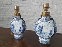 Delft Table lamps (pair)