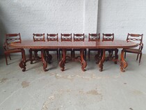English Large Table + 8 chairs