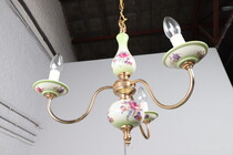 Chandelier Flemish Belgium Porcelain 1960