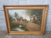 Painting  (Signed) Flemish Belgium Canvas 1940