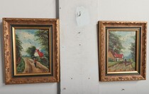 Flemish style Paintings (Signed)