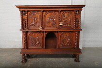 Cabinet Gothic France Walnut 1900