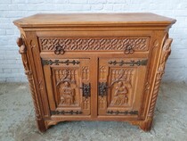 Cabinet Gothic Belgium Oak 1920
