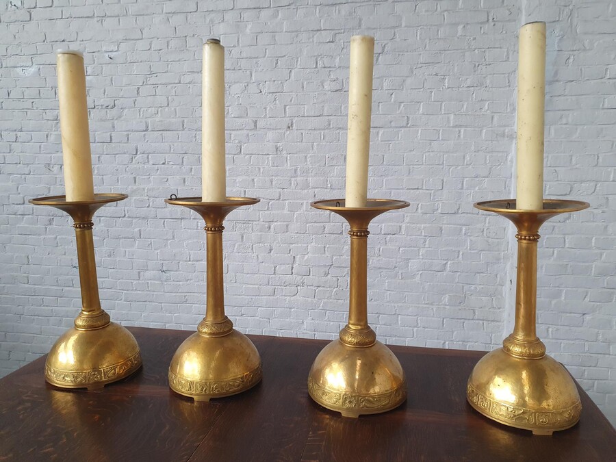 Gothic Church candle sticks - Belgium Antique Exporters - Recent Added  Items - European ANTIQUES & DECORATIVE