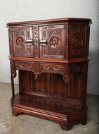 Credance Cabinet Gothic France Walnut 1890